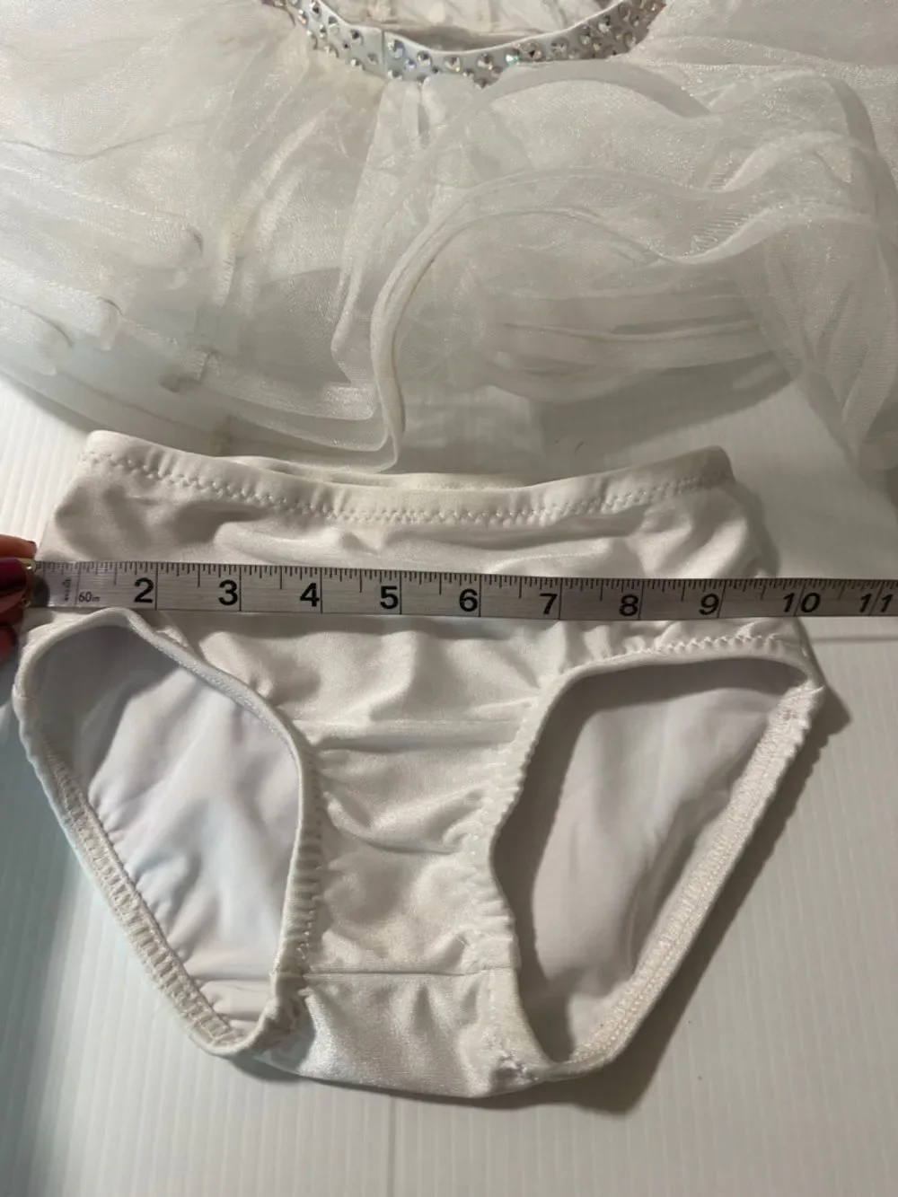 White custom solo Dance Costume bling lace wedding bridal chapel illusion MC chi